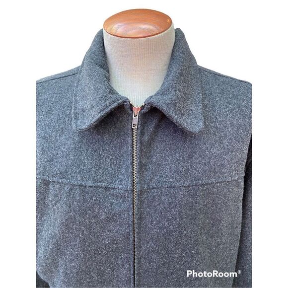 Old Navy Collection Wool Blend Jacket Mens XXL Heather Gray Quilted Lining Front - Picture 3 of 8